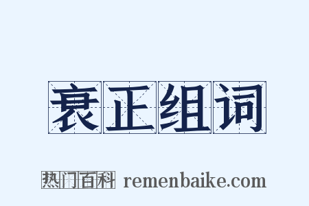 衰正组词是什么意思的图片